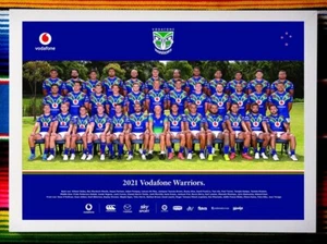 Framed 2021 NEW ZEALAND WARRIORS NRL Poster - 84cm x 59.5cm x 3cm - Picture 1 of 3
