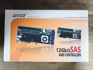 New, Areca, ARC-1883IX-16, PCIE CARD,SAS/SATA RAID ADAPTORS 12Gb/s,16PT, 2GB CAC - Afbeelding 1 van 7