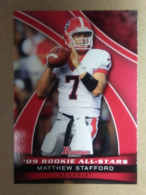 2009 BOWMAN DRAFT ROOKIE ALL STARS #AS10 MATTHEW STAFFORD GEORGIA, DETROIT, RAMS - Image 1 of 2