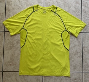 Asics Running Men's Short Sleeve Large Yellow Training T-Shirt Active Track Top - Picture 1 of 21