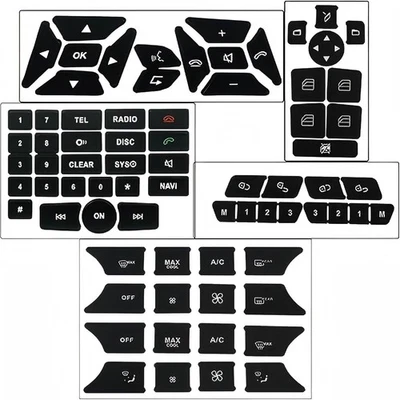 Button Repair Kit Window Switch Sticker For Mercedes Benz A B ML350 E350 2008-14 - Image 1 of 4