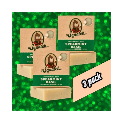 Dr. Squatch Spearmint Basil Natural Bar Soap 5 oz (Pack of 3) - Image 1 of 4