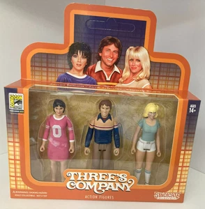 Three's Company 2025 SDCC Exclusive Retro Action Figures 3.75" Toy 3pc Set NIB - Picture 1 of 6