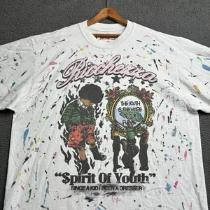 Ricchezza Young Thug Designer White Graphic T- Shirt Hip Hop Size 2XL Painters - Picture 1 of 14