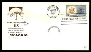 Mayfairstamps US FDC 1962 World Against Malaria WHO Great Seal First Day Cover a - Picture 1 of 2