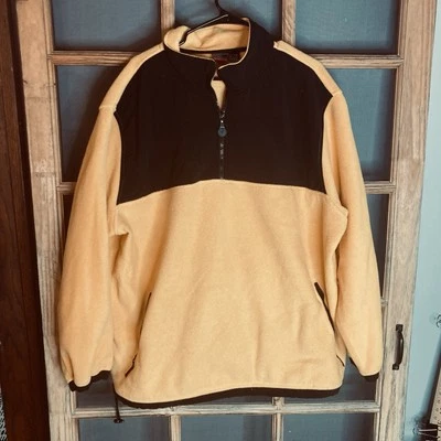 Chaqueta Pullover Pro Spirit Para Hombre Negro Amarillo 1/4 Cremallera XXL Bolsa Bolsillo Ropa Activa Foto 1 de 4