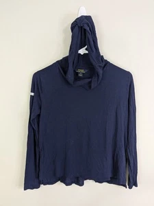 Polo Ralph Lauren Hooded Shirt Boys Large Blue Long Sleeve Stretch Casual - Picture 1 of 10