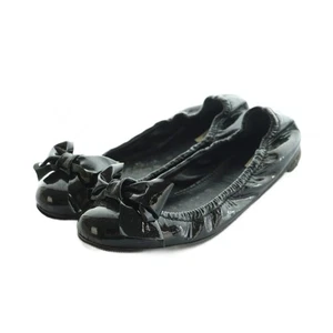 Miu Miu Flat Shoes Women's Size 36.5 Black Leather - Picture 1 of 8