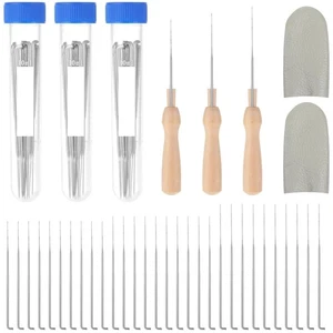 Nadelfilz Set, 60 Stück Filznadeln zum Trockenfilzen mit Nadeln in 3 Größen N... - Bild 1 von 10