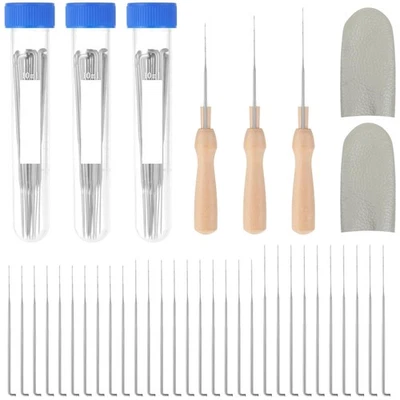 YUANCHU Nadelfilz Set, 60 Stück Filznadeln zum Trockenfilzen mit Nadeln in 3 Größen N...