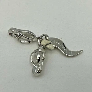 Hawaii Flip Flop Sandals Pendant Sterling Silver Marked JP - Picture 1 of 4