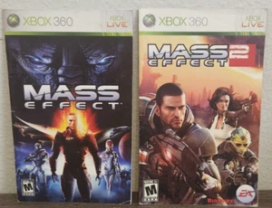 Mass Effect & Mass Effect 2 Xbox 360 Genuine Manuals Only - Picture 1 of 2
