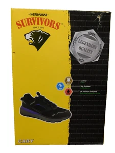 Herman Survivors Cary Black/Purple Womens Work Shoe-Size 8 - Picture 1 of 5