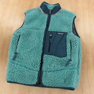 PATAGONIA deep pile retro-x teddy fleece vest sz 10 KIDS vtg 00s y2k usa made - Picture 1 of 5