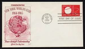 USA, SCOTT # U546, FLEETWOOD FDC COVER OF 1964 NEW YORK WORLD'S FAIR, PEACE - Picture 1 of 1