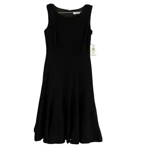 * Neu mit Etikett Calvin Klein Basic plissiertes einfarbiges schwarzes Kleid Größe 2 Einzelhandel 89,98 $ - Bild 1 von 10
