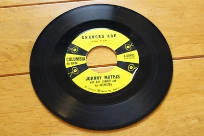 JOHNNY MATHIS 45RPM 7" RECORD "CHANCES ARE" COLUMBIA (4-40993) F32-200 - Image 1 of 4