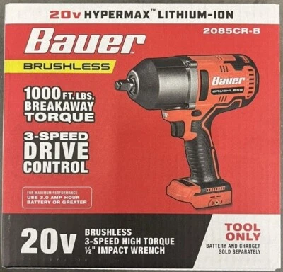20V Li-ion Brushless Cordless 1/2" High Torque Impact Wrench (Tool Only) - Image 1 of 4