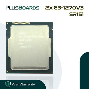 Lot of 2 Intel Xeon E3-1270 V3 4 Core 8 Threads 80W 8MB LGA 1150 5GT/s CPU