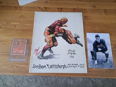 Vince Lombardi - 1935 Pitt v Fordham - 7 Blocks Of Granite Program & Ticket... - Image 1 of 4