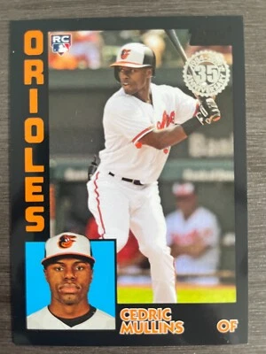 2019 Topps Series 2 Cedric Mullins Black Parallel 1984 Insert 84R-CM RC 74/299 - Image 1 of 2