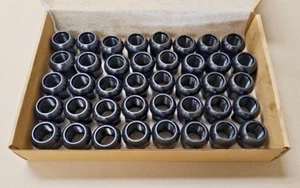 40 Piece M22x1.5 mm Semi Truck Big Rig Commercial Lug Nuts Black Oxide 22mm Ball - Picture 1 of 3