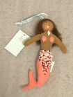 Felt Mermaid With Beautiful Brown Hair & Skin -  Ornament - New With Tag