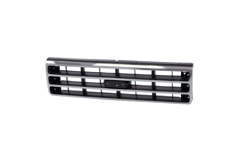 For Ford F-250 F-350 F-150 Bronco 89-91 New Front Chrome Grille Dark Gray Insert Foto 1 de 4