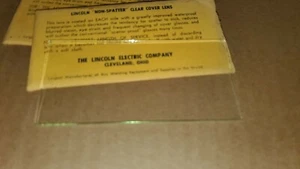 TWO Lincoln Electric 2 x 4 1/4 Welding Helmet Cover Lens Clear Non-Spatter - Picture 1 of 3