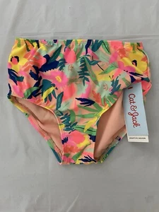 Cat & Jack Girls Adaptive Tropical Swim Bottoms Size Small NWT - Picture 1 of 3