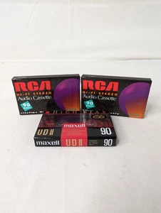 RCA HIFI STEREO AUDIO CASSETTE 90 MINUTEN (2) & MAXELL HIGH BIAS 90 MINUTEN (1) - Bild 1 von 6