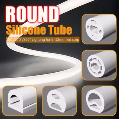 Waterproof Round Silicone Flexible Silicone Channel Diffuser for LED Light Strip - Image 1 of 4
