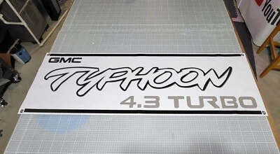 GMC Typhoon Custom Banner con ojales pas turbo v6 camión SUV 92 93 Foto 1 de 2