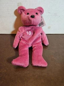 CHIPPER JONES - 1998 Salvino's Bamm Beano's Peluche Beanie Bear - "Nuovo con etichette" - Braves - Foto 1 di 3