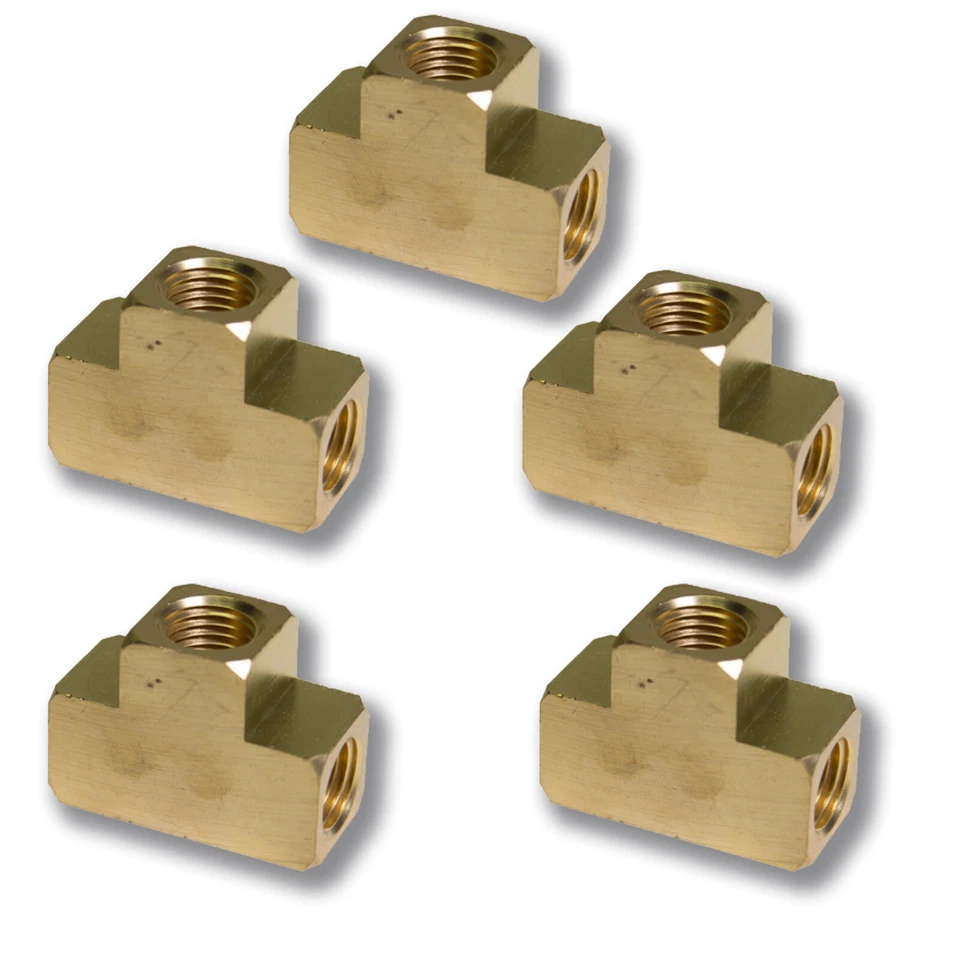 3/8 FEMALE UNION TEE BRASS NPT PIPE FITTING Midland 28026 (5pcs) - Image 1 of 1