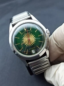 Antique 60s Manual West End Watch Co. Keepsake Swiss Green Dial 20M Gold Filled - Picture 1 of 19