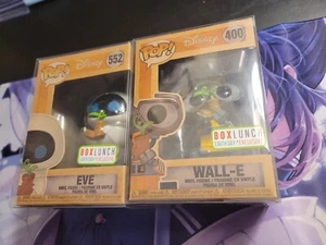 Lot 2 Disney Funko Pop WALL-E EVE BoxLunch Earth Day 400 #552 Protector RARE HTF - Picture 1 of 18