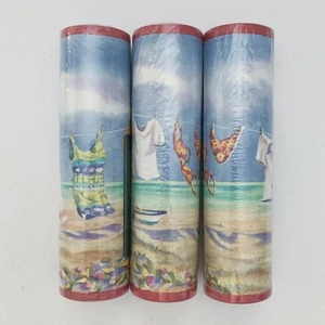 Lot 3 Imperial Wallpaper Border DN2272B Clothesline Laundry Serene Seascape Roll - Picture 1 of 4