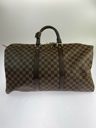 LOUIS VUITTON（LV） Borsa da viaggio Louis Vuitton Damier Keepall 50 Ebene marrone palestra unisex LV N41427 A
