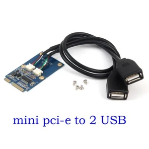 Mini PCI-E PCI Express to 5Pin Dual USB 2.0 Adapter Riser Card Extender - Afbeelding 1 van 12