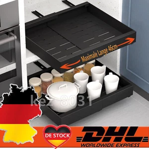 Ausziehbar Teleskop Schublade Küchenschublade Drahtkorbauszug Schrankauszug 46cm - Bild 1 von 12
