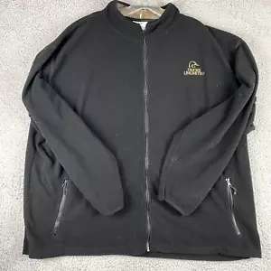 Ducks Unlimited Jacket Mens 3XL Black Fleece Full Zip Logo Hunting Pockets - Picture 1 of 9