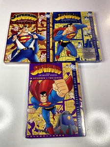 SUPERMAN THE ANIMATED SERIES Vol 1 2 3 DVD Bundle Lot DVD’S - Picture 1 of 8
