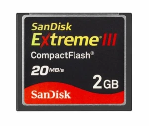 SanDisk 2GB Extreme III 20 MB/s CompactFlash Card (SDCFX3-002G-E21) - Picture 1 of 1