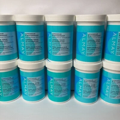Almay Longwear & Waterproof Eye Makeup Remover Pads DISCONTINUED 10~120ct Tubs - Image 1 of 4
