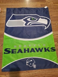 Seattle Seahawks: Indoor-Outdoor Vertical Flag/Banner: 28" X 40"  - Picture 1 of 3