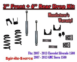 Kit de amortiguadores de reducción de caída de 3"" / 6"" para 07 - 13 Chevy Silverado GMC Sierra 1500 V8 - Imagen 1 de 1