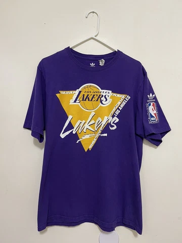 NBA Los Angeles Lakers T-Shirt Adidas Adult Medium Licensed Purple Retro Look 🏀 Cover