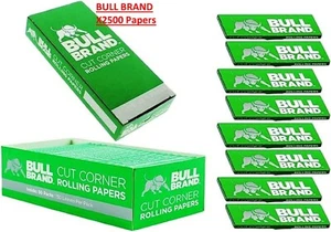 2500x BULL MARKE Tabak Rauchen Zigarette Rollendes PAPIER geschnittene Ecken SCHNELLER SERVICE - Bild 1 von 2