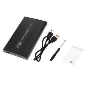2pcs USB2.0 HDD Hard Drive External Enclosure 2.5" IDE PATA HDD Case Black - Picture 1 of 5